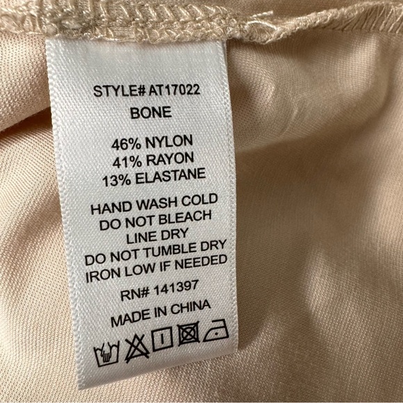 ASTR The Label Multi Cut Out Bodysuit Bone Long Sleeve Size XL Neutral NWOT - Picture 8 of 9